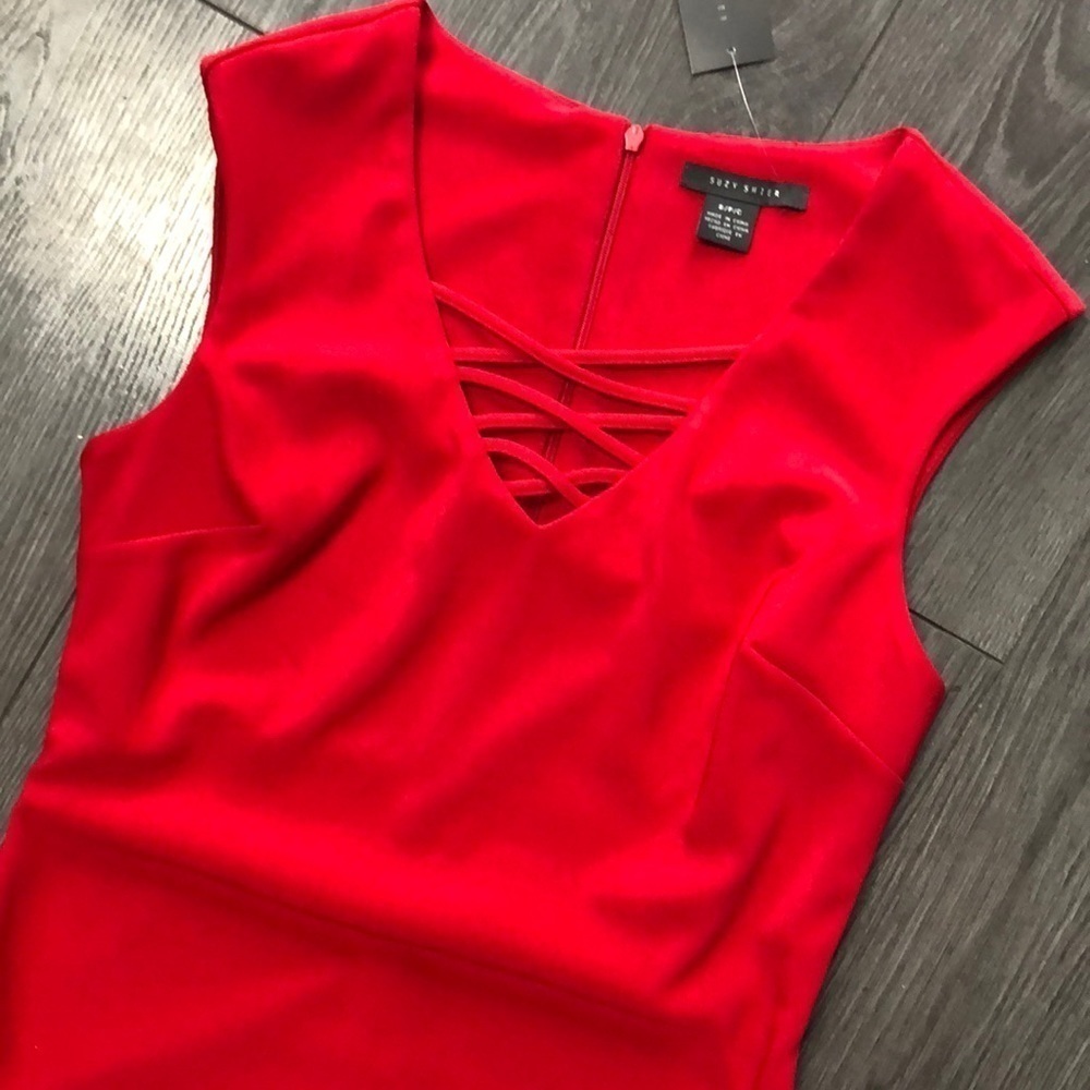 Suzy Shier red cocktail/party dress size small